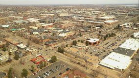 American city Boulder Colorado aerial footage