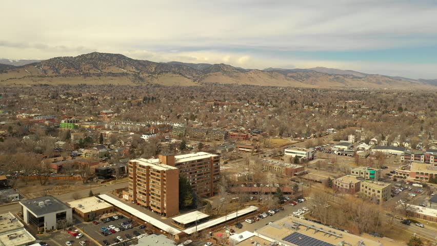 Drone shot of Boulder Colorado USA