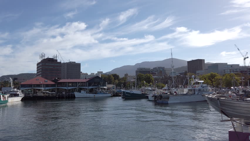 Relaxing at Hobart Harbour Tasmania Australia