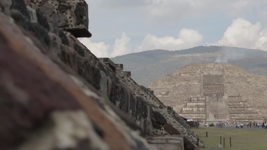 pyramids in ancient mesoamerican city of Teotihuacan Valley of Mexico Central America 
