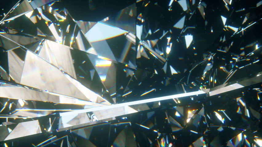 Beautiful slowly rotating diamond. Seamless loop 4k cg 3d animation, nice looping abstract background.