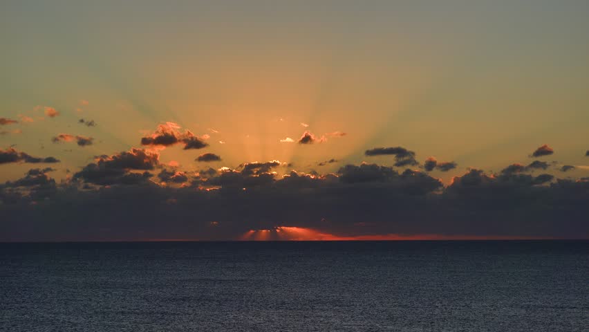 sunrise at Caribbean sea, Bahamas