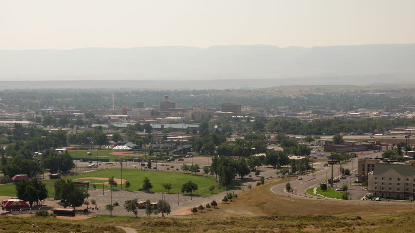 Time-lapse shot over-looking Casper Wyoming.
