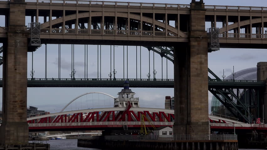 Newcastle Upon Tyne, Tyneside England Stock Footage Video (100% Royalty