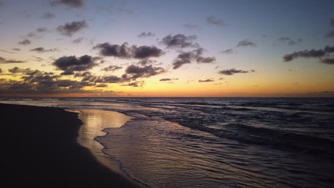 Stunning panoramic sunset over Varadero beach in Cuba.  Stock Video