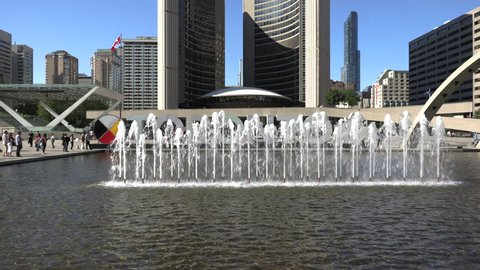 Toronto, Ontario, Canada October 2018 Toronto City Hall In Downtown Financial District