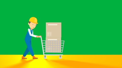 Occupational Safety and Health Safety at work place OSH animation with green screen for background options