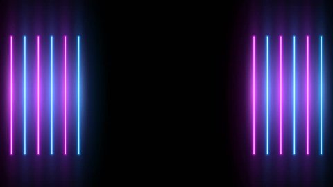 Neon background. Purple and blue neon background appears and disappears. Bright live neon background. Ver.No 1. 4k. See other versions in my portfolio