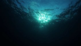 Underwater background footage in ocean 