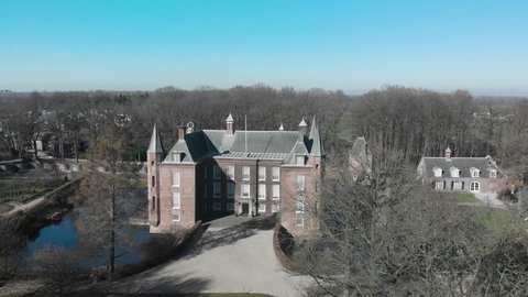 Castle Zuylen in The Netherlands in spring on midday.