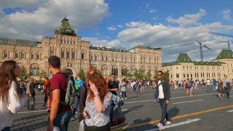 Moscow, Russia - June 25, 2018: Moscow. Red Square. World Football Championship 2018 in Russia.