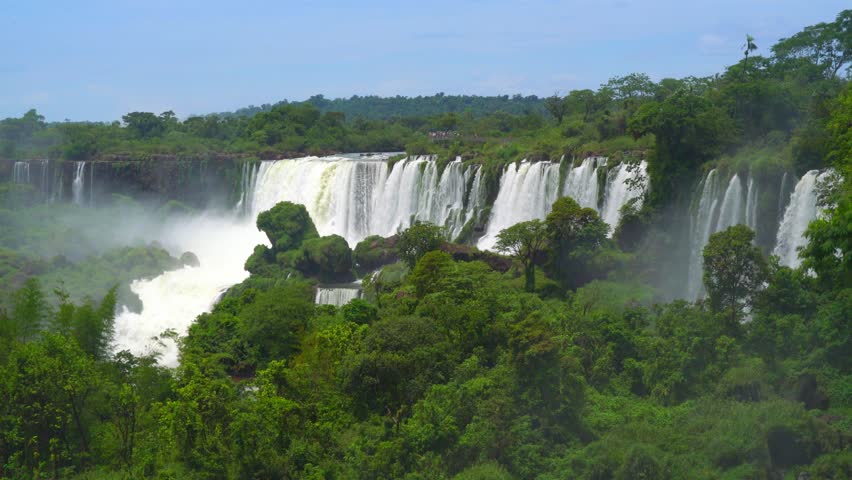 Iguazu falls seen from the Argentinian side of the national park