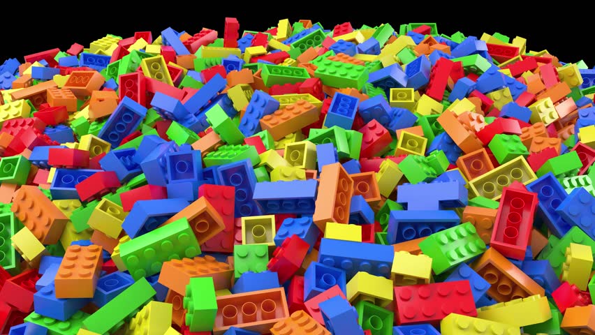 Lego Building Blocks Filling Loop Royalty-Free Stock Footage #1027823987