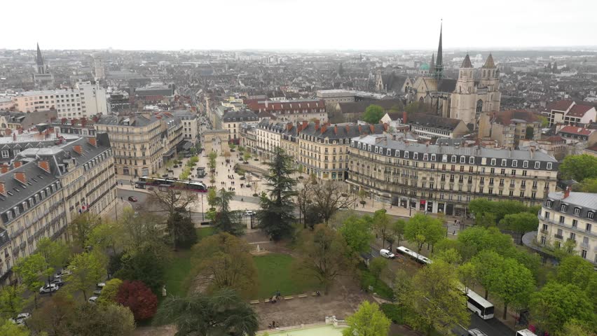 France, Dijon, Porte Guillaume, by drone