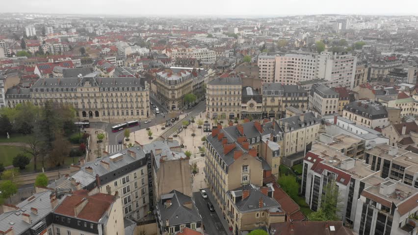 France, Dijon, Porte Guillaume, by drone
