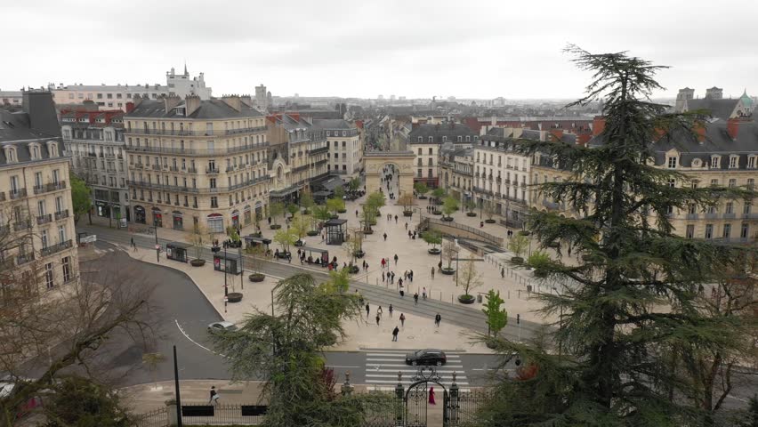 France, Dijon, Porte Guillaume, by drone