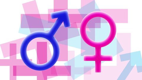 Animation with the gender symbols