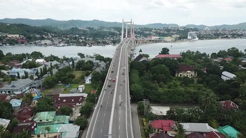 Jembatan Merah Putih Extended Bridge Eastern Stock Footage Video (100%