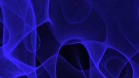 UHD looping camera fly through 3D animation of the blue abstract motion background, alpha matte is included 