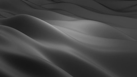 3d render smooth flow background. Cloth like surface with folds. Elegant deformation. Loopable animation.
