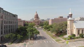 Austin 4k RAW Drone footage of the Texas state capitol