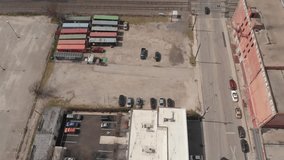 San Antonio 4k RAW Drone footage of the City landscape above traffic