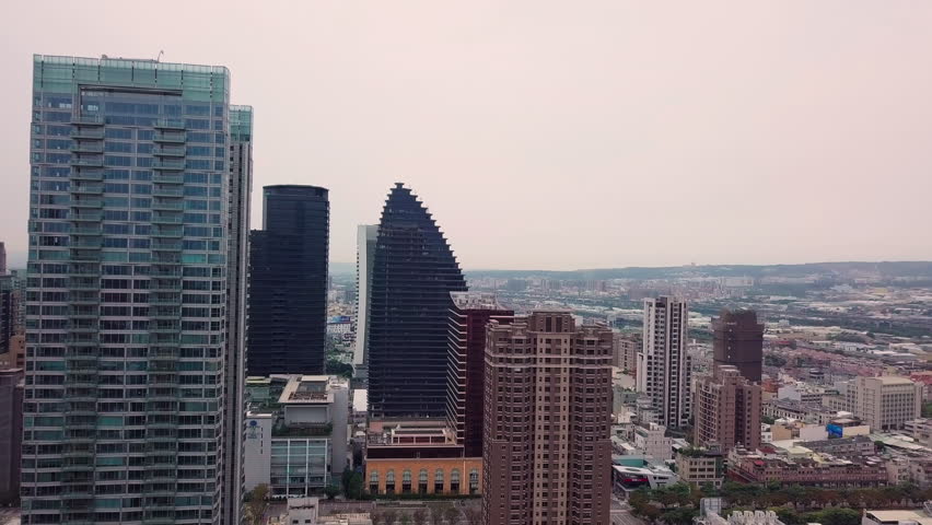 Aerial view of Taichung City, Taiwan