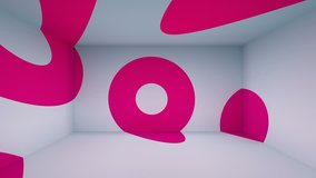 Abstract 3d render, modern animation, motion design, 4k seamless looped video