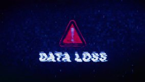 Data Loss Text Digital Noise Glitch Effect Tv Screen Loop Background. Login and Password With System Error Security ,Hacking Alert , Cyber Crime Attack Computer Error Distortion Message . - Powered by Shutterstock - Get 15% off with code: PIKWIZARD15