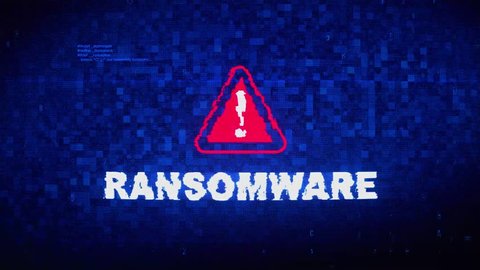 Ransomware Text Digital Noise Glitch Effect Tv Screen Background. Login and Password With System Error Security ,Hacking Alert , Cyber Crime Attack Computer Error Distortion Message .