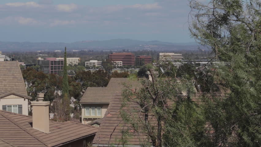 Suburban Long Beach, CA from a hilltop.