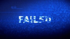 Failed Text Digital Noise Twitch and Glitch Effect Tv Screen Loop Animation Background. Login and Password Retro VHS Vintage and Pixel Distortion Glitches Computer Error Message. - Powered by Shutterstock - Get 15% off with code: PIKWIZARD15