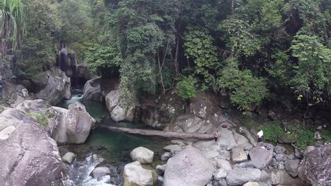 nyarai waterfall, west sumatra, indonesia