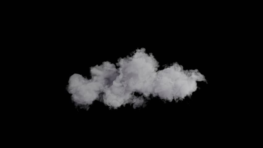 4k cloud loop. beautiful fast billowing cloud isolated on black background with alpha, light rays shining through, popular compositing element Royalty-Free Stock Footage #1028091035