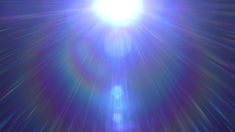 4K White warm heaven lights with spectrum rays from above soft optical lens flares shiny animation art background animation. Motion graphic natural lighting lamp rays shiny effect dynamic colorful.