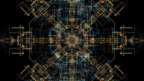Seamless abstract moving geometric random lines and patterns 4K loop 