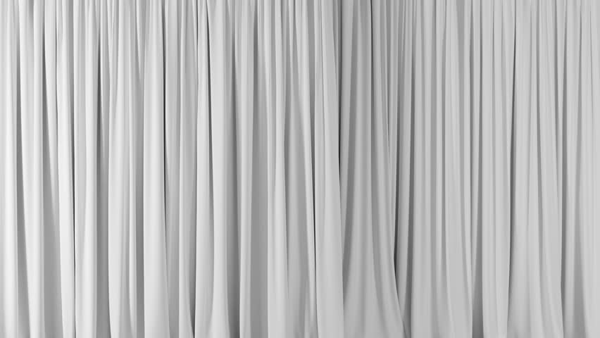 Beautiful White Waving Curtains Opening and Closing on Green Screen. Abstract 3d Animation of Silk Cloth Revealing Background with Alpha Matte. 4k Ultra HD 3840x2160. Royalty-Free Stock Footage #1028107676