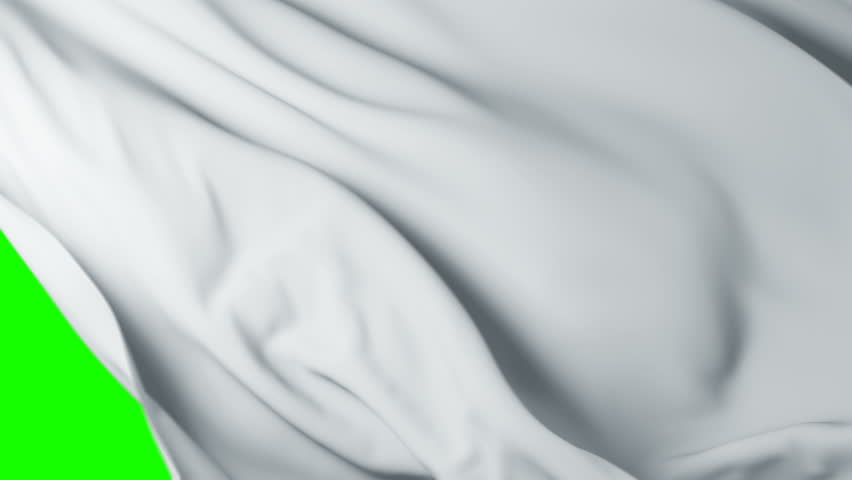 Beautiful White Cloth Waving in the Wind and Flying Away Opening Background. Abstract Wavy Silk Textile Transition 3d Animation with Alpha Mask Green Screen. 4k Ultra HD 3840x2160. Royalty-Free Stock Footage #1028107682