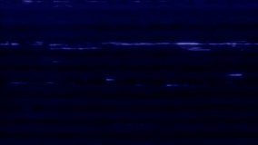 Electronic VHS Glitches Background, Dark Blue screen