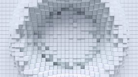Abstract background with white moving cubic surface. - Powered by Shutterstock - Get 15% off with code: PIKWIZARD15
