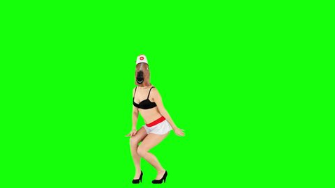 Nurse sexy stethoscope Stock Video Footage - 4K and HD Video Clips