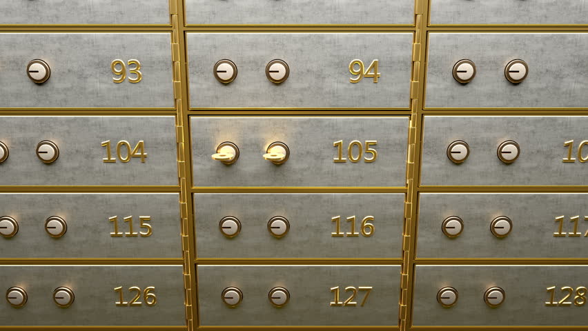 A door of safety deposit box with gold bars inside opened by two golden keys Royalty-Free Stock Footage #1028120504