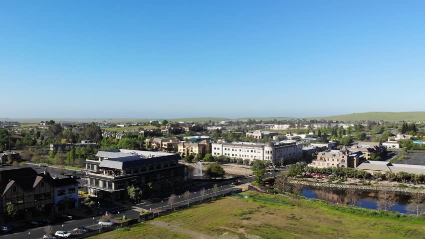 Aerial video of El Dorado Hill Cityscape