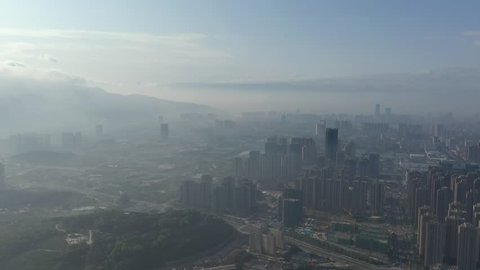 4K aerial view footage of Fuzhou city in China