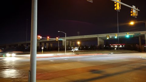NIght time intersection time lapse. City life for a great transition.