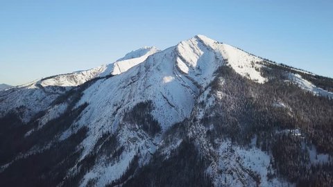 ARIEAL: 4K Drone shot of Canadian Rocky Mountains. Mountain Drone Ariel footage near Banff, Canmore, Jasper, Lake Louise, Canadian Rocky Mountains.