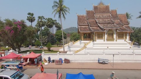 LUANG PRABANG, LAOS - MARCH 2019; Haw Pha Bang Temple
