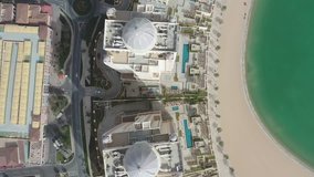 Aerial view of The Pearl Qatar skylines, Doha, Qatar