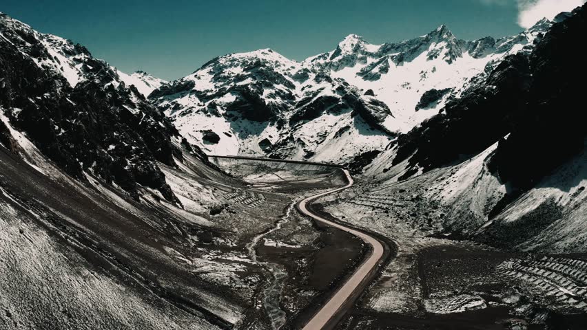 Aerial, The Andes Between Chile And Argentina - cine version. 