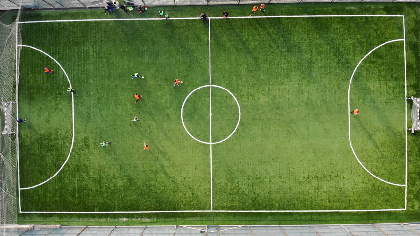 Soccer field animation - Royalty Free Video